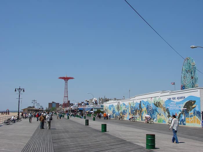 El Parachute Jump de Coney Island en diciembre de 1998