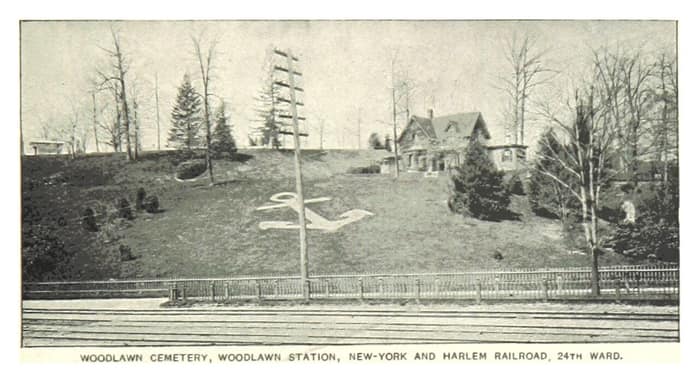 Segunda ilustración histórica del Cementerio de Woodlawn de una guía de Nueva York de 1893