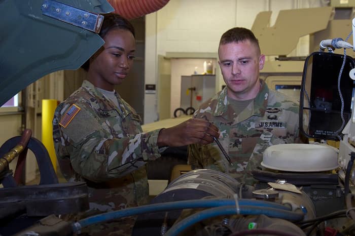 Motor pool at the Army Reserve Center at Fort Totten