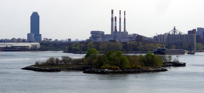 Mill Rock, a small island in the East River between Manhattan and Queens