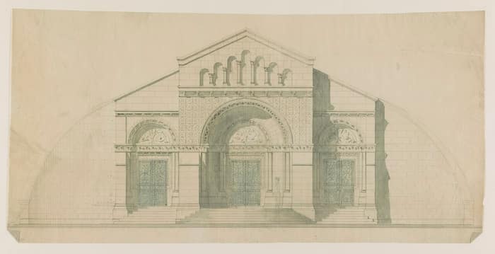 Tercera vista histórica del mausoleo Vanderbilt en New Dorp, Staten Island